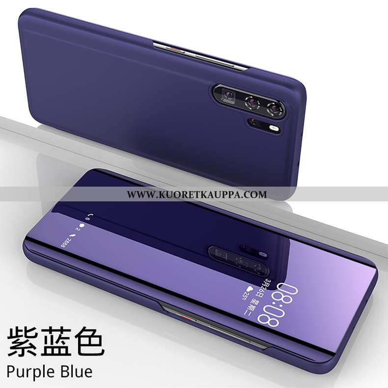 Kuori Huawei P30, Kuoret Huawei P30, Kotelo Huawei P30 Lasi Nahkakuori Persoonallisuus Violetti