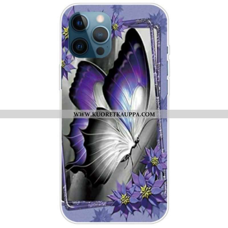 Case iPhone 14 Pro Violetti Perhonen