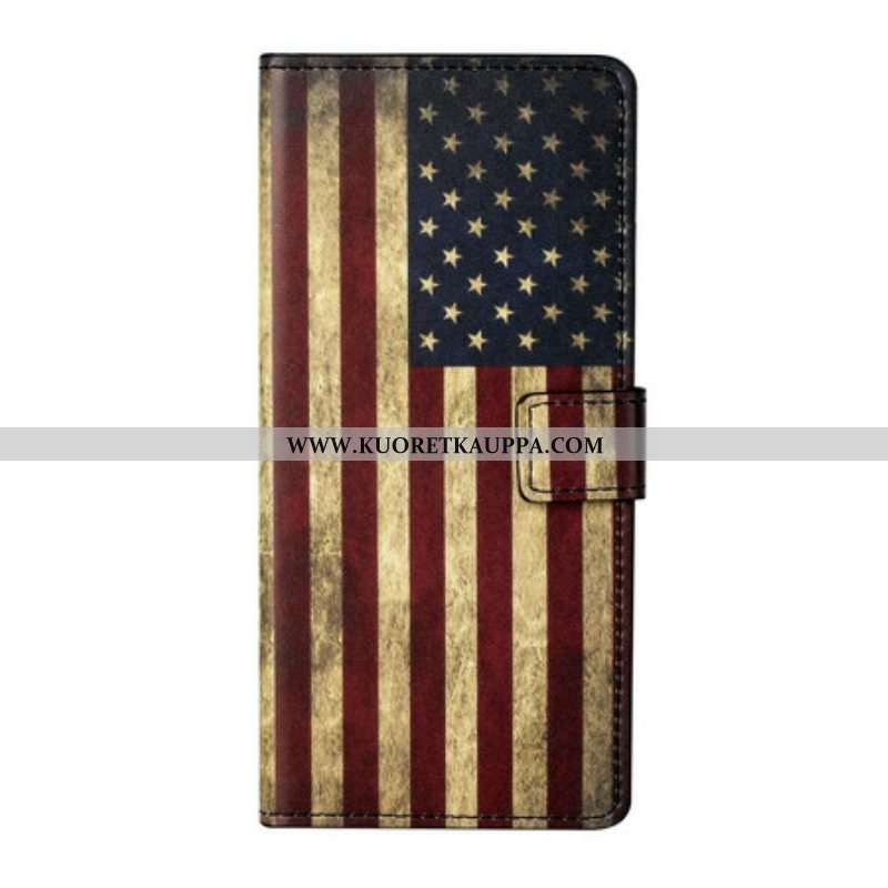 Flip Case Samsung Galaxy S21 5G Amerikan Lippu