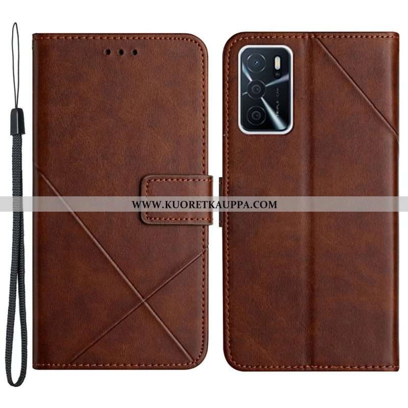 Kotelot Oppo A16 / A16s X Design Geo Leather Style