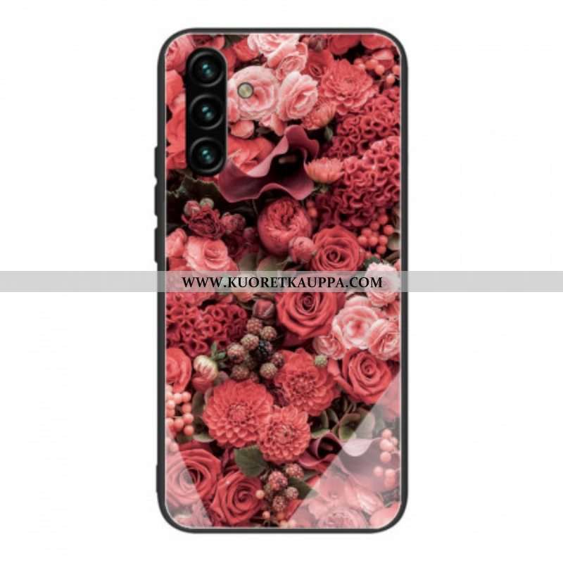 Kuori Samsung Galaxy A13 5G / A04s Rose Flowers Karkaistu Lasi