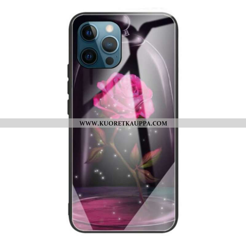 Kuori iPhone 13 Pro Max Magic Pink Tempered Glass