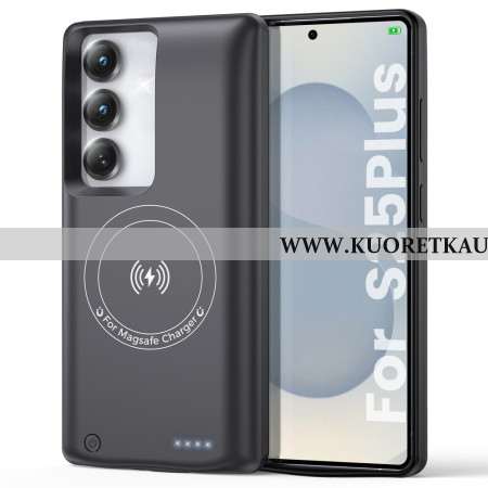 10000mah Akkukotelo Samsung Galaxy S25 Plus / S24 Plus Laturilla Ja Magneettikiinnityksellä