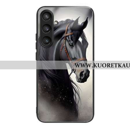 Case Samsung Galaxy S25 5g Puhelinkuoret Karkaistusta Lasista Valmistettu Harmaa Hevonen