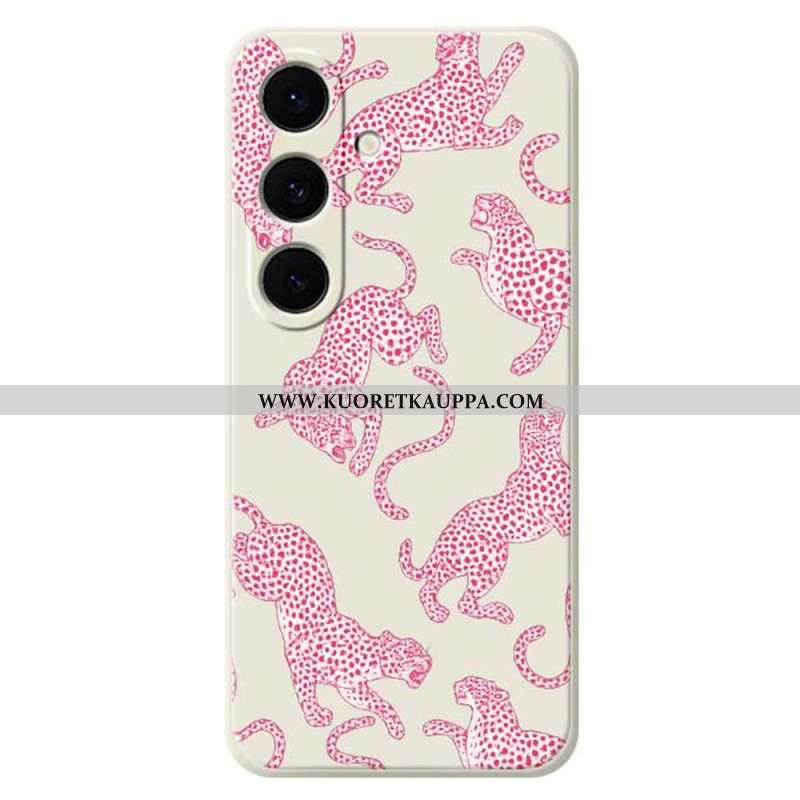 Case Samsung Galaxy S25 Fe Puhelinkuoret Vaaleanpunainen Leopardikuvioinen Silikoni