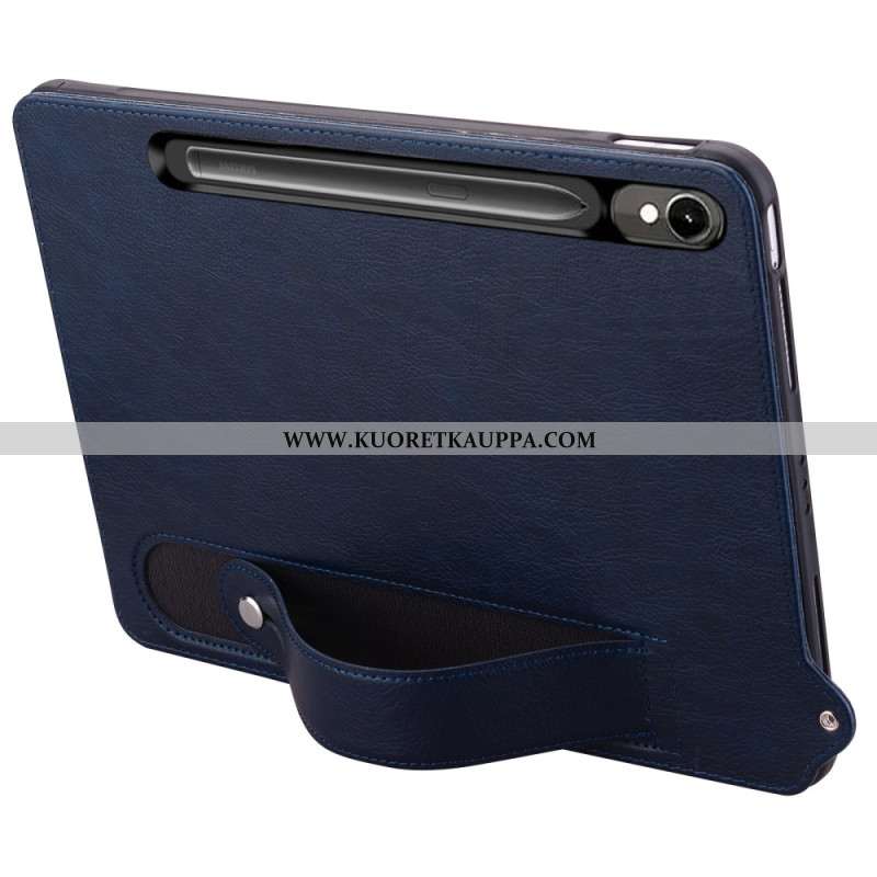 Case Samsung Galaxy Tab S10 Fe Puhelinkuoret Nahkaefekti Hihnalla