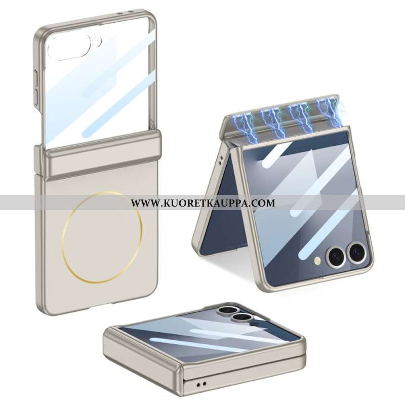 Case Samsung Galaxy Z Flip 7 Puhelinkuoret Magneettisella Kiinnityksellä Saranasuojalla Ja Gkk-bränd