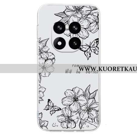 Case Xiaomi Redmi Note 14 Pro 5g Puhelinkuoret Perhos- Ja Kukkapiirros