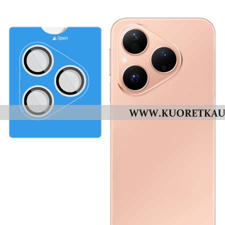 Karkaistusta Lasista Valmistettu Linssisuoja Huawei Pura 80 Itseasentuva Kehys (mustat Ympyrät)