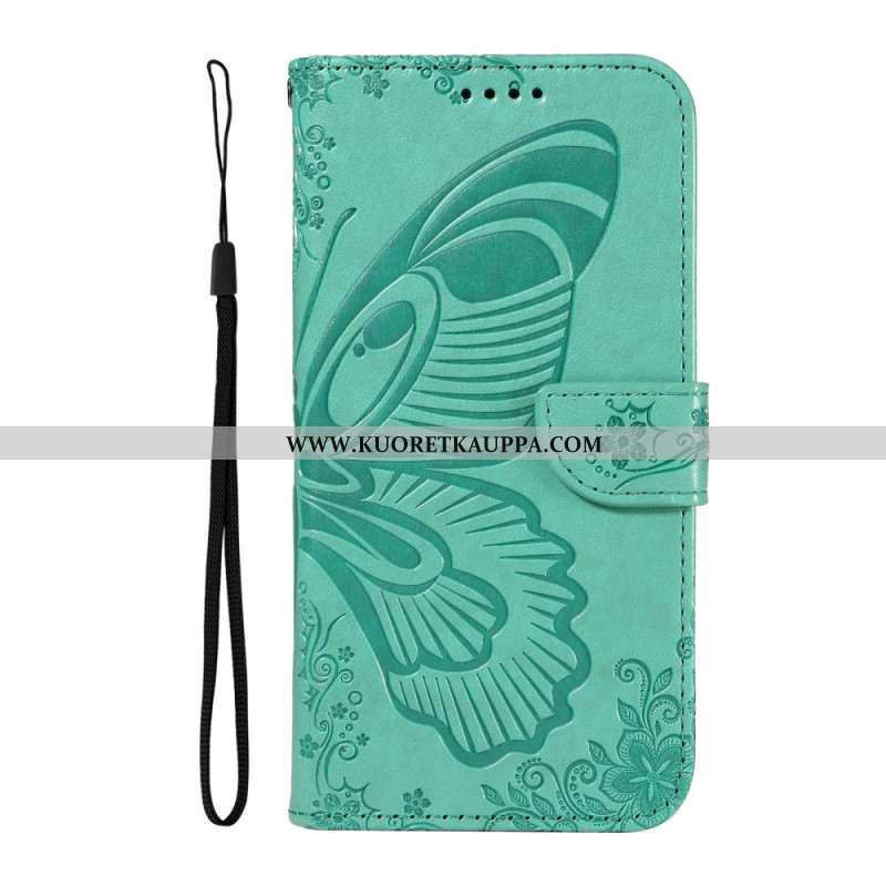 Kotelot Oneplus 13r Perhoskuvioinen Hihnalompakko Suojakuori