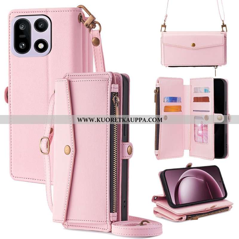 Kotelot Oneplus 15 Lompakko Olkahihnalla Ja Kaulanauhalla Suojakuori