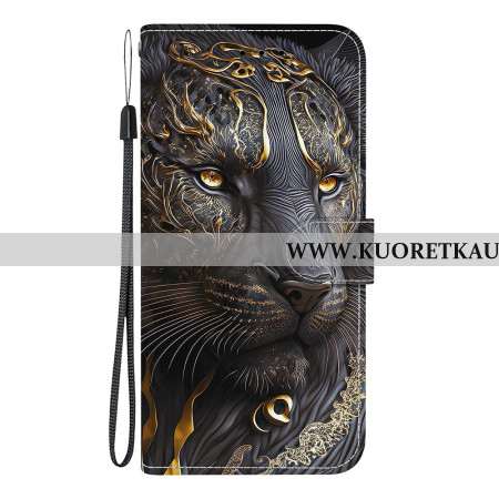 Kotelot Samsung Galaxy A17 4g / 5g Kultainen Ja Musta Leijona