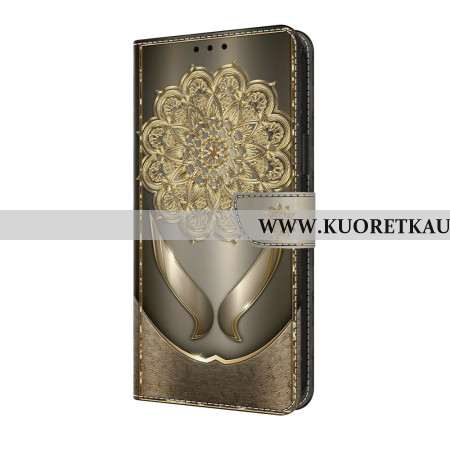 Kotelot Samsung Galaxy A17 4g / 5g Kultainen Kukkakuvio