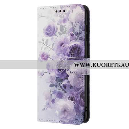 Kotelot Samsung Galaxy A17 4g / 5g Violetit Ruusut Suojakuori