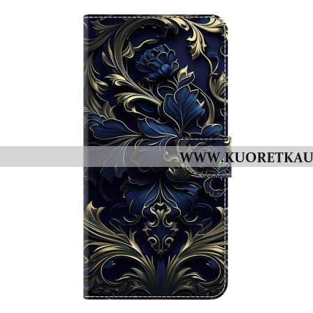 Kotelot Samsung Galaxy S25 Plus 5g Puhelinkuoret Metallinhohtoinen Sininen Kukka