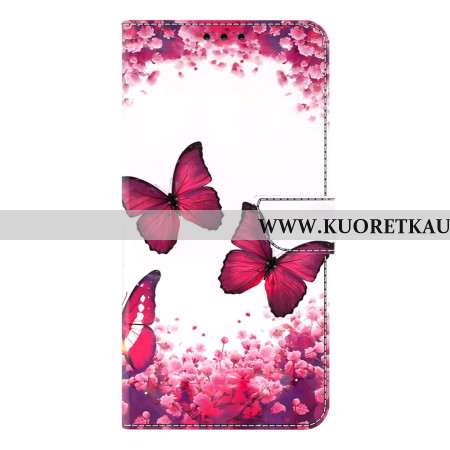 Kotelot Samsung Galaxy S26 Plus Punaiset Perhoset Suojakuori