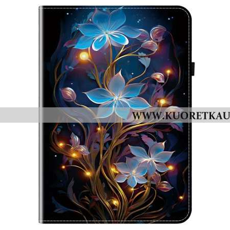 Kotelot Samsung Galaxy Tab S10 Fe Plus Sinisiä Kukkia