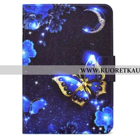Kotelot Samsung Galaxy Tab S11 Sininen Ja Kultainen Perhonen