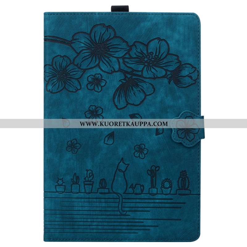 Kotelot Samsung Galaxy Tab S11 Ultra Mokkanahkaefekti Kissan Kohtaus