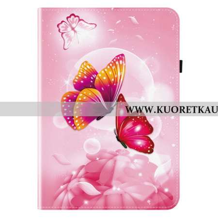 Kotelot Samsung Galaxy Tab S11 Vaaleanpunaisia Perhosia