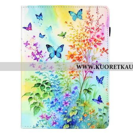 Kotelot Samsung Galaxy Tab S11 Värillisiä Kukkia Ja Perhosia Suojakuori