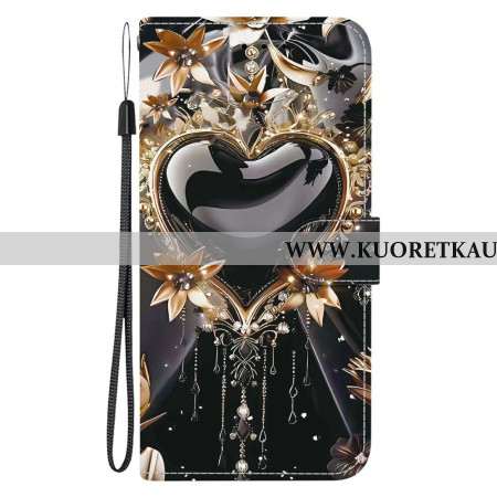 Kotelot Sony Xperia 10 Vii Musta Ja Kultainen Sydän Suojakuori