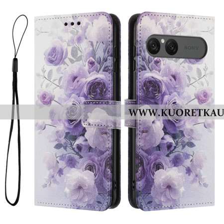 Kotelot Sony Xperia 10 Vii Puhelinkuoret Violetit Ruusut