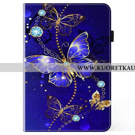 Kotelot Xiaomi Pad 7 / 7 Pro Sinisiä Perhosia Ja Timantteja Suojakuori