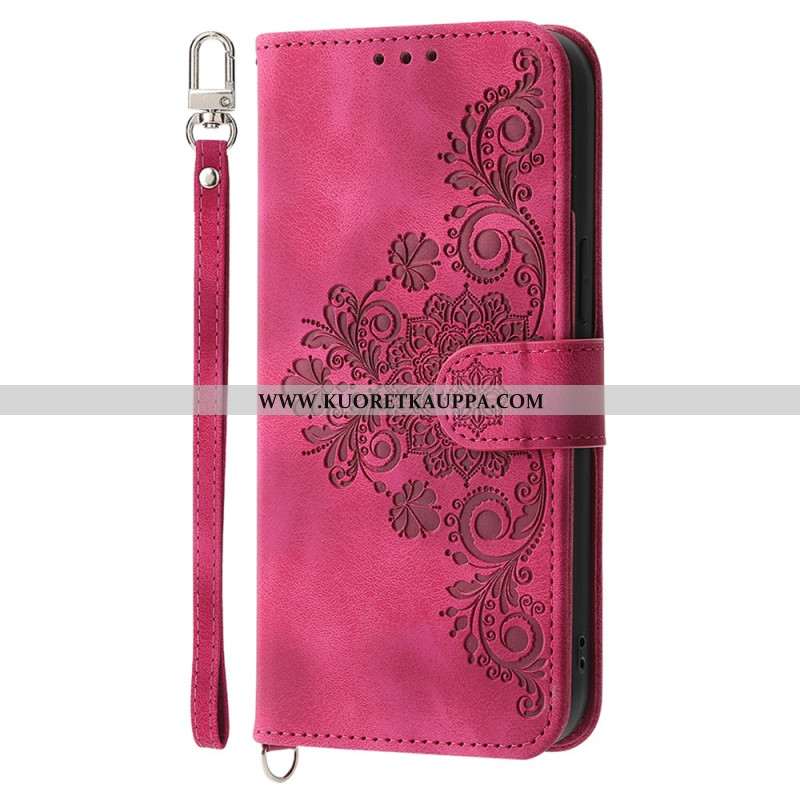 Kotelot Xiaomi Redmi Note 14 5g Puhelinkuoret Pitsikuvioinen Lompakko Hihnalla Ja Olkahihnalla