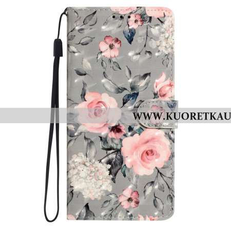 Kotelot Xiaomi Redmi Note 14 Pro Plus 5g 3d-vaaleanpunaiset Kukat