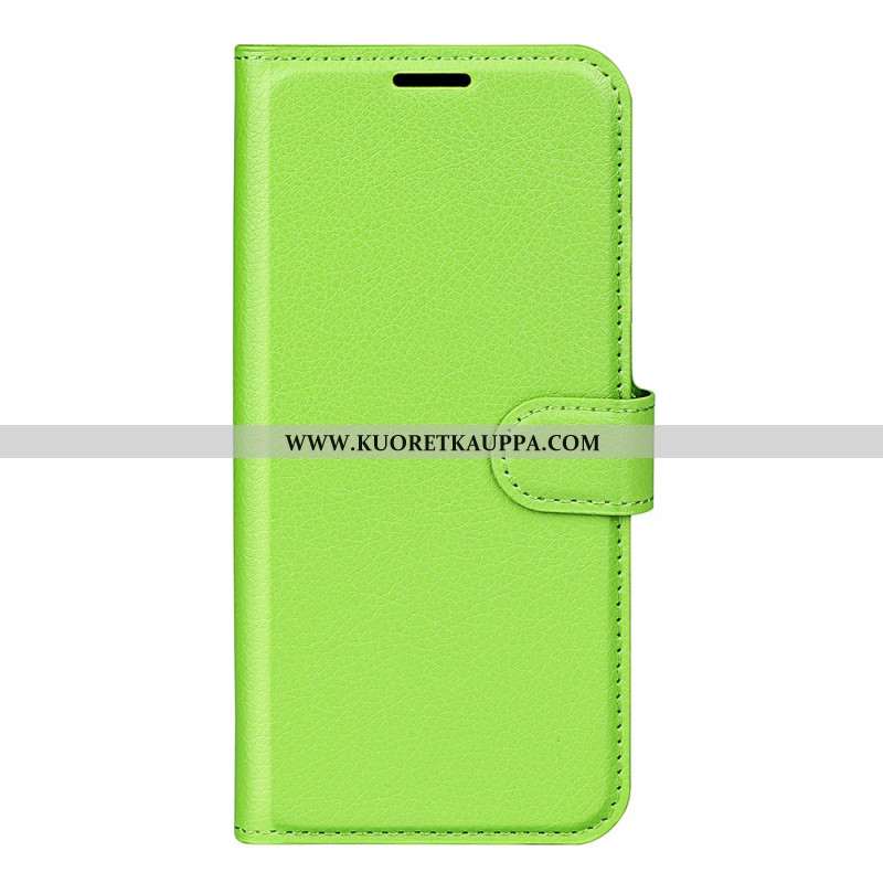 Kotelot Xiaomi Redmi Note 14s Klassinen Litsikuvioinen Tekonahka Suojakuori