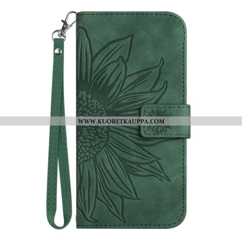 Kotelot Xiaomi Redmi Note 15 Pro 5g Auringonkukkakuvio Hihnalla Suojakuori