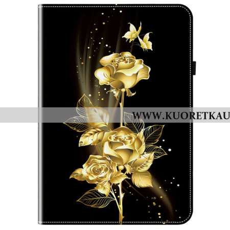 Kuoret Xiaomi Pad 7 / 7 Pro Kultaisia Ruusuja Ja Perhosia