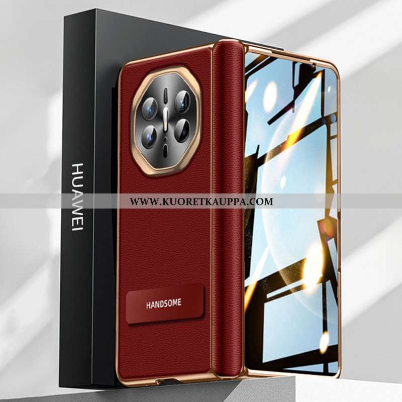 Kuori Huawei Mate X6 Teksturoitu Tekonahka Näytönsuojalla