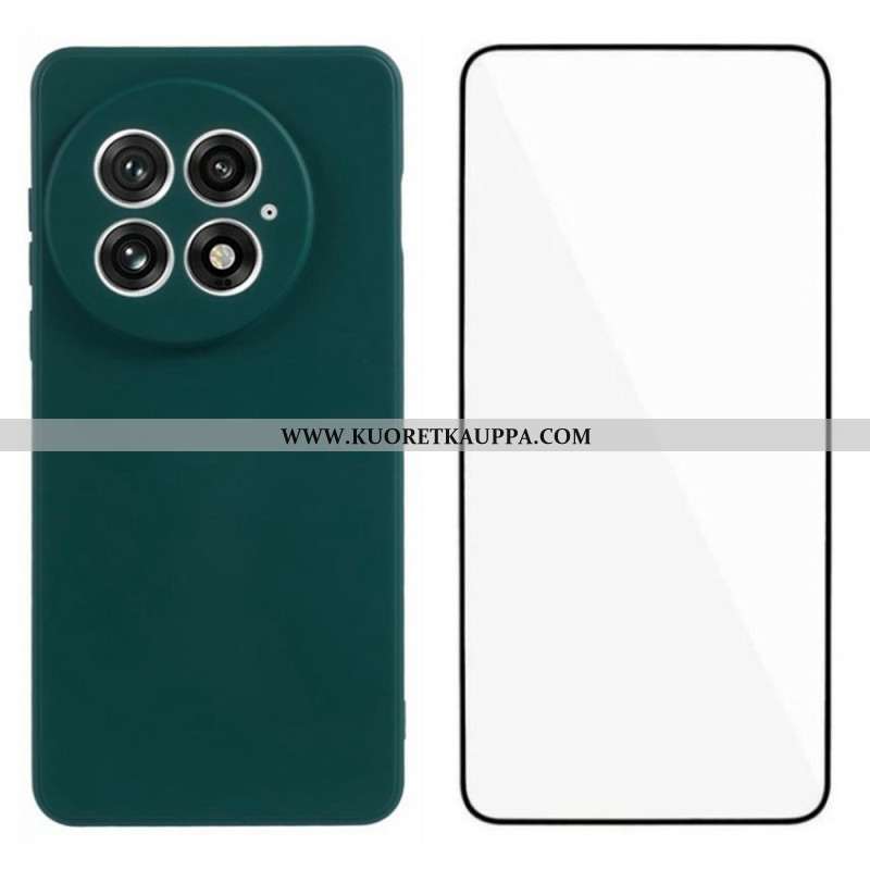 Kuori Oneplus 13 2-in-1 Joustava Silikoninäyttö Karkaistulla Lasilla