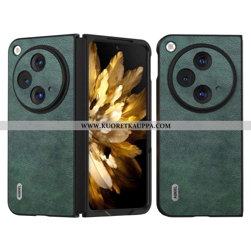 Kuori Oppo Find N3 Abeel Lychee Leather Effect Suojakuori