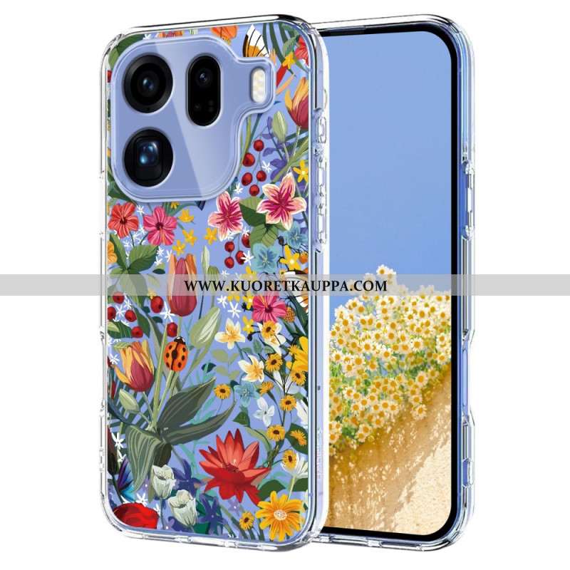 Kuori Oppo Find X9 Pro 5g Perhosia Ja Kukkia