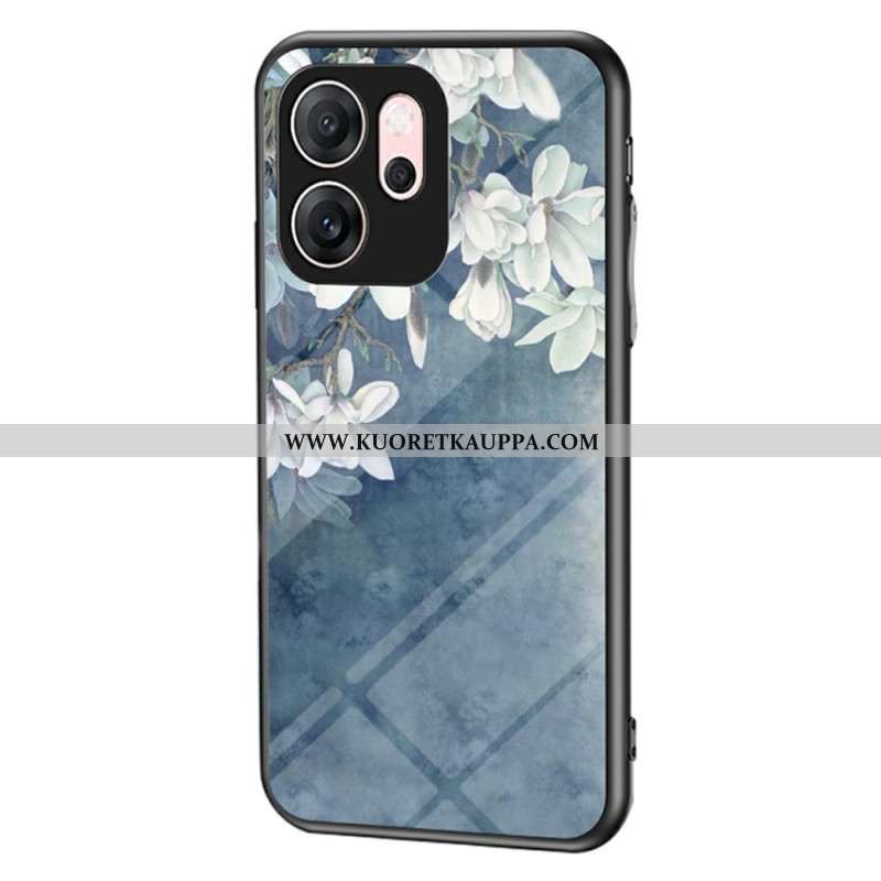 Kuori Oppo Reno 14f 5g Kukkakuvioinen Karkaistu Lasi