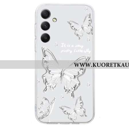 Kuori Samsung Galaxy A17 4g / 5g Valkoinen Perhonen