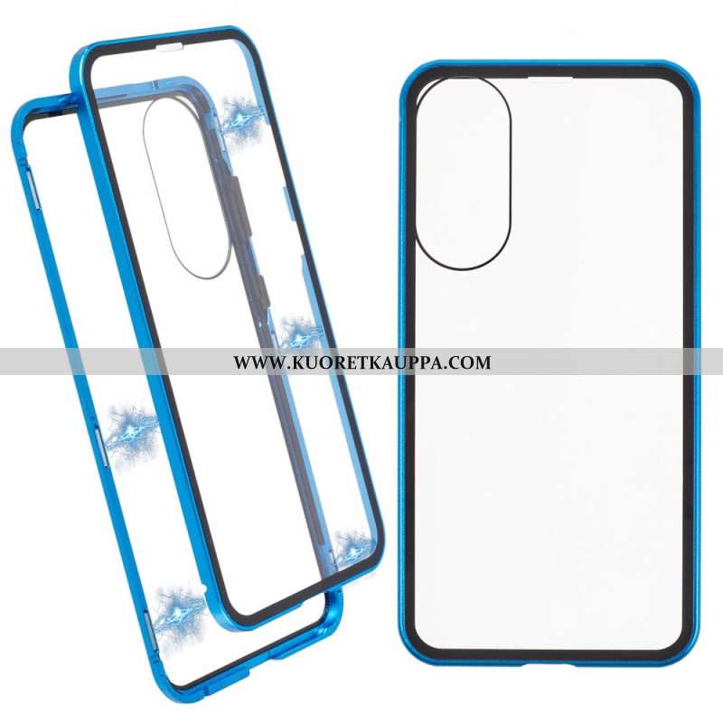 Kuori Samsung Galaxy S25 5g Edge Karkaistu Lasi Ja Magneettinen Kehys