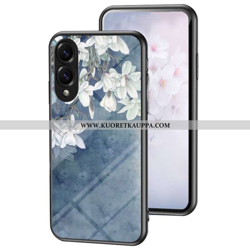 Kuori Samsung Galaxy S25 5g Edge Karkaistusta Lasista Valmistettu Kukkakuvioinen