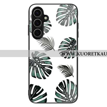 Kuori Samsung Galaxy S25 5g Lehtikuvio Karkaistu Lasi