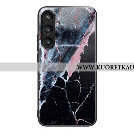 Kuori Samsung Galaxy S25 5g Mustavalkoinen Marmorinen Karkaistu Lasi