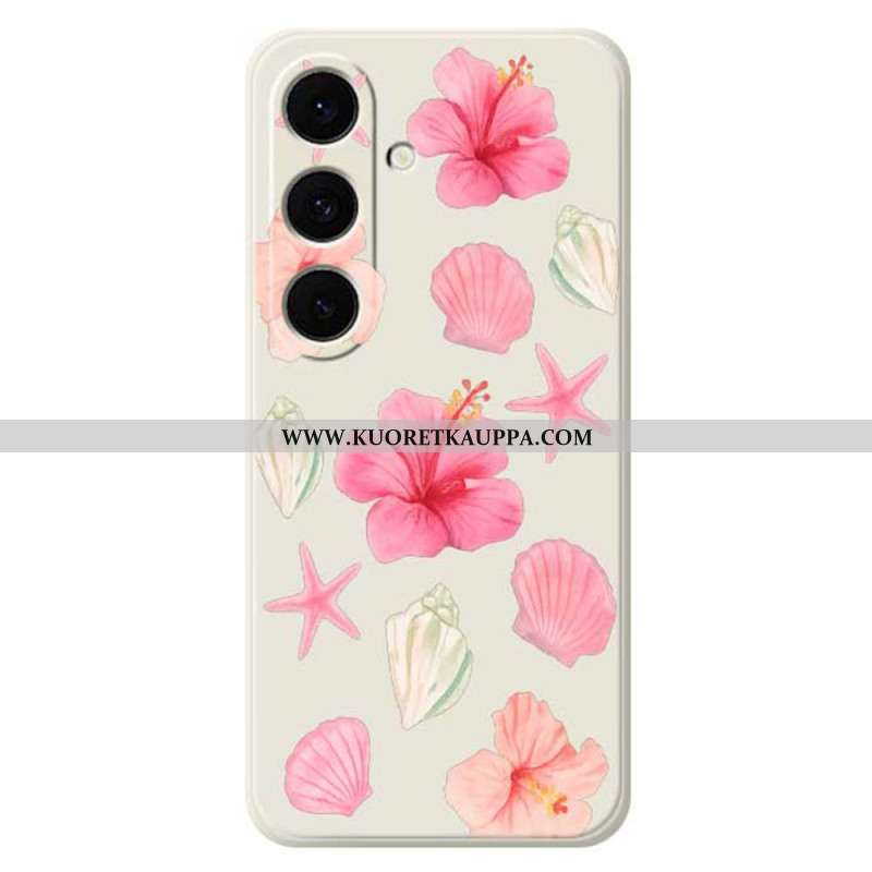 Kuori Samsung Galaxy S25 Fe Kukka- Ja Simpukkasilikoni