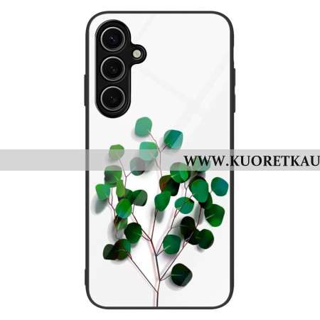 Kuori Samsung Galaxy S25 Plus 5g Karkaistua Lasia Vihreitä Lehtiä Suojakuori