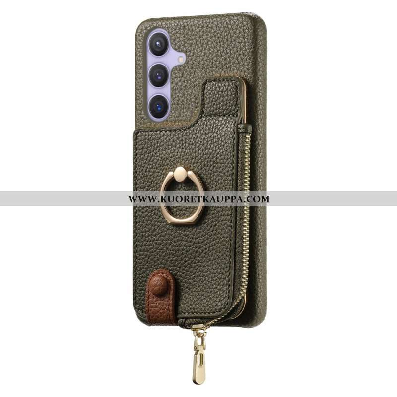 Kuori Samsung Galaxy S25 Plus 5g Lompakko Magneettisella Jalustalla Suojakuori