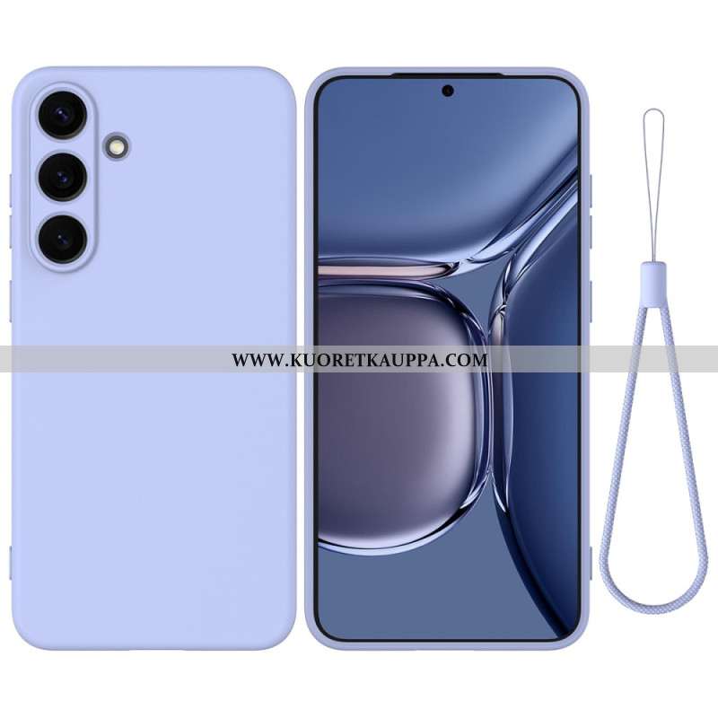 Kuori Samsung Galaxy S25 Plus 5g Nestemäistä Silikonia Hihnalla Suojakuori