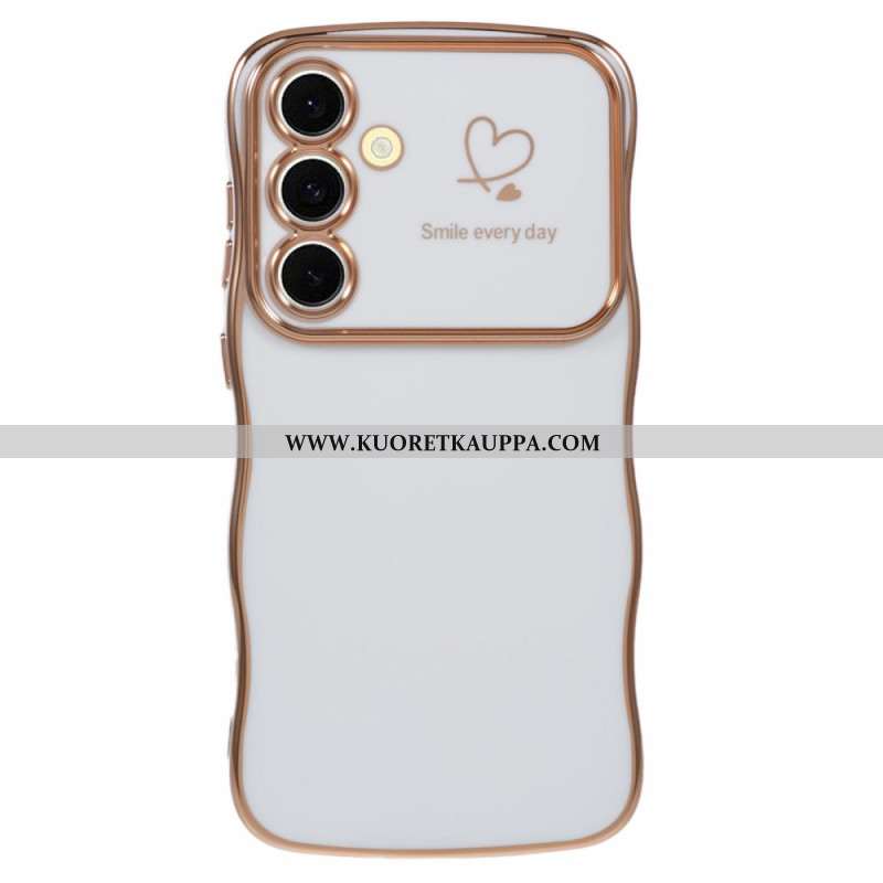 Kuori Samsung Galaxy S25 Plus 5g Sydän Ja Aaltoilevat Reunat