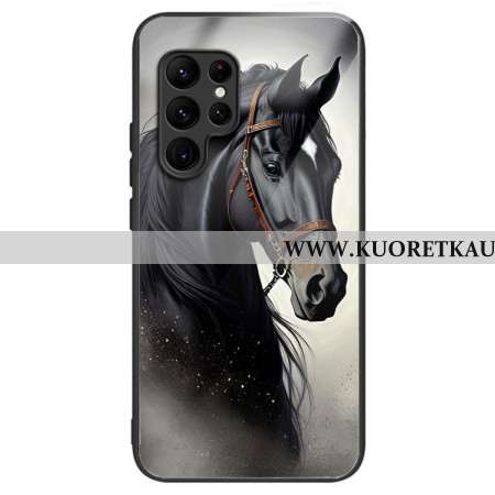 Kuori Samsung Galaxy S25 Ultra 5g Karkaistusta Lasista Valmistettu Harmaa Hevonen Suojakuori