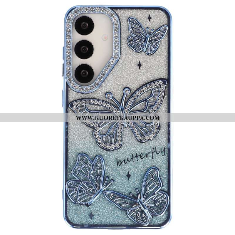 Kuori Samsung Galaxy S26 Plus 3d-perhosia Ja Strassikiviä